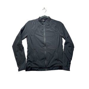 Lululemon Hit It Jacket Sz 4 Black Laser Cut Detail Ultra Light Lined Full Zip